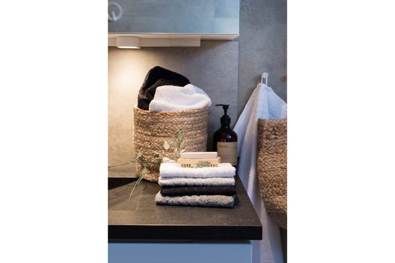 Dusjhåndkle Basic Frotté 65 x 130 cm - Svart - Tekstiler - Tekstiler baderom - Håndklær