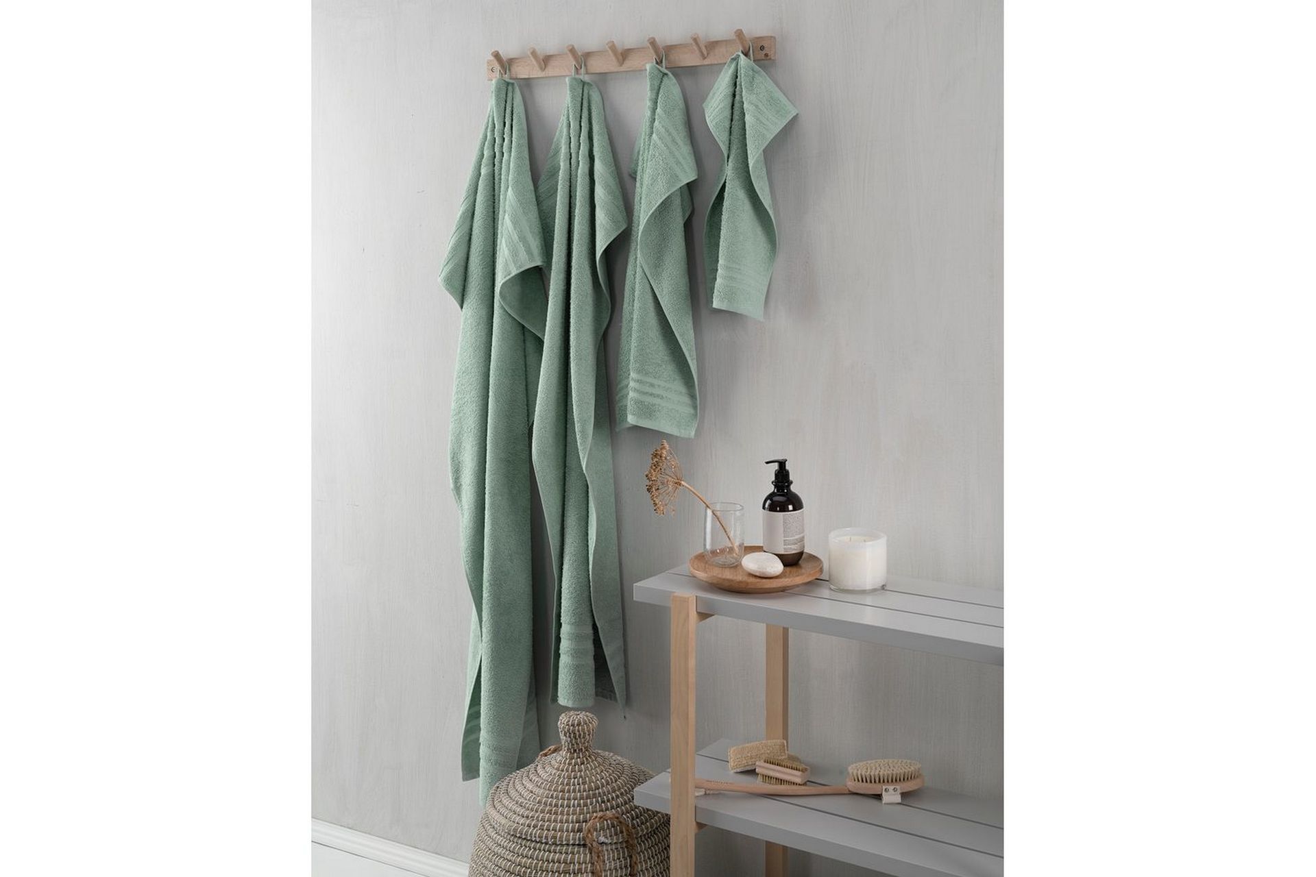 Frotté Basic 90 x 150 cm Grønn - Grønn - Tekstiler - Tekstiler baderom - Håndklær og badehåndkle