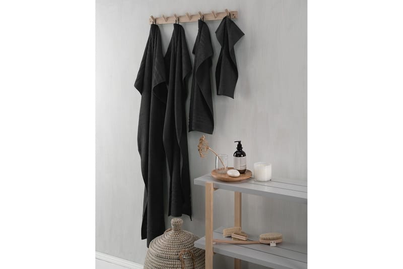 Frotté Basic 90 x 150 cm Svart - Svart - Tekstiler - Tekstiler baderom - Håndklær og badehåndkle