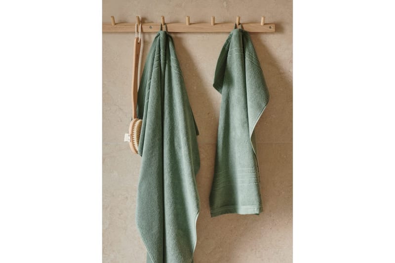 Frotté Helle 50 x 70 cm Grønn - Grønn - Tekstiler - Tekstiler baderom - Håndklær