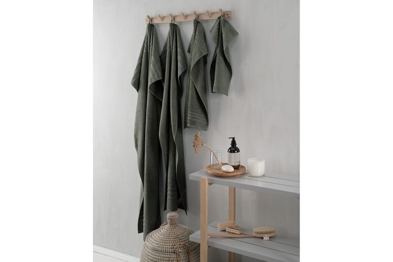 Gjesthåndkle Basic Frotté - Mørk grønn - Tekstiler - Tekstiler baderom - Håndklær