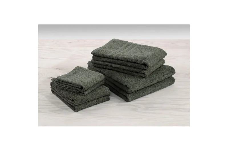 Gjesthåndkle Basic Frotté - Mørk grønn - Tekstiler - Tekstiler baderom - Håndklær