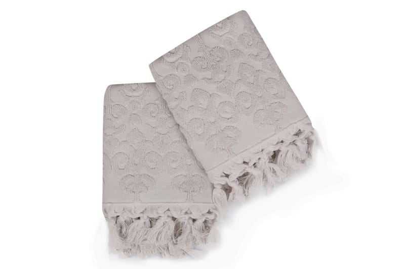 aheser Håndkle 50x90 cm 2-pk - Grålilla - Tekstiler - Tekstiler baderom - Håndklær