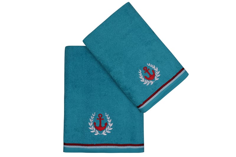 Ashburton Håndkle 2-pk - Turkis - Håndklær