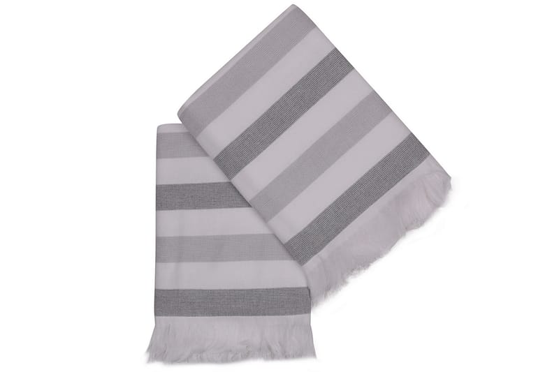 Ashburton Håndkle 2-pk - Grå/Hvit - Håndklær