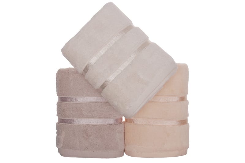 Ashburton Håndkle 3-pk - Lysegul/Lilla/Lakserose - Tekstiler - Tekstiler baderom - Håndklær