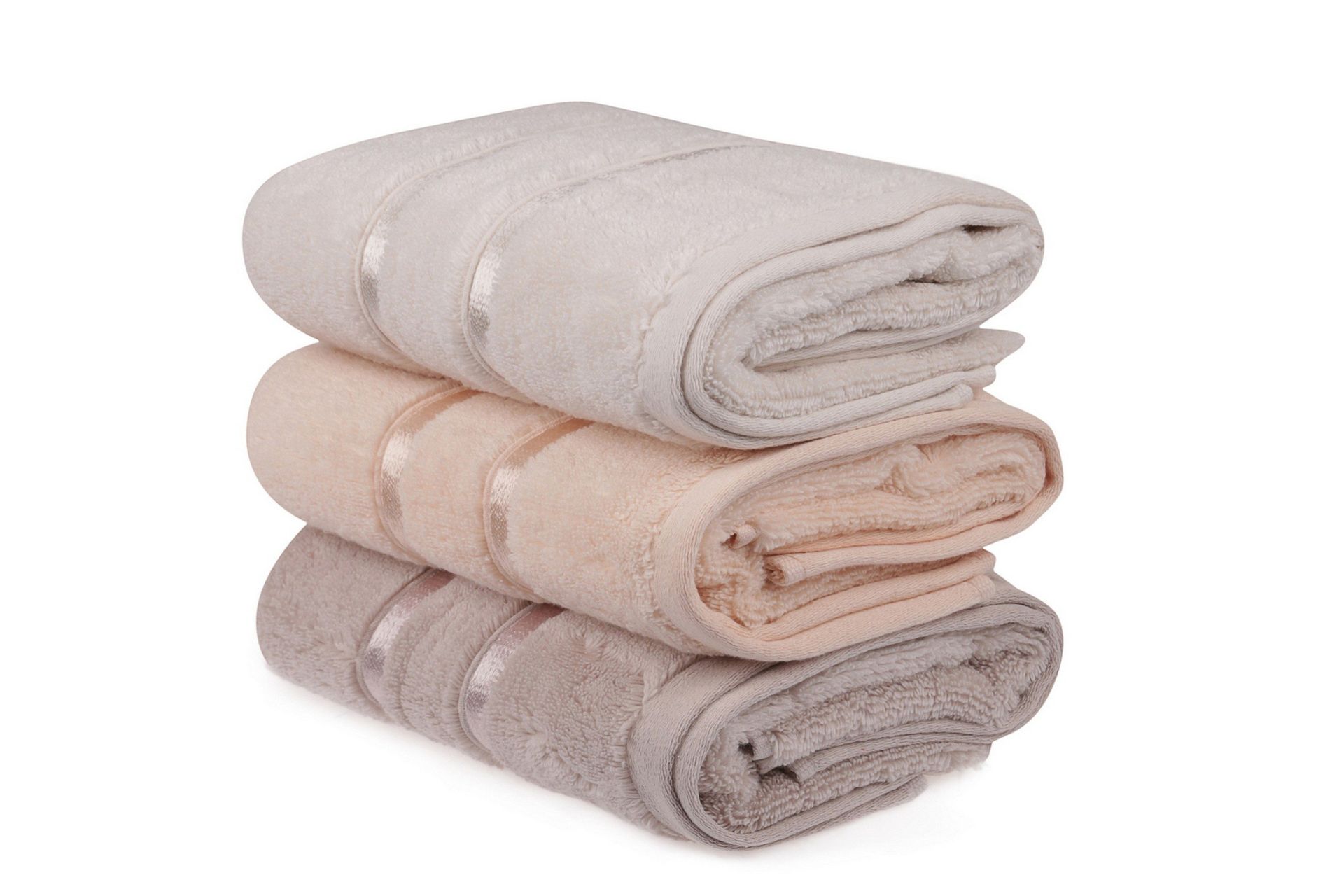Ashburton Håndkle 3-pk - Lysegul/Lilla/Lakserose