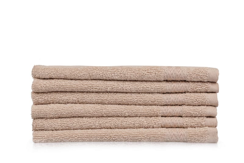 Ashburton Vaskeklut 6-pk - Beige - Tekstiler - Tekstiler baderom - Håndklær