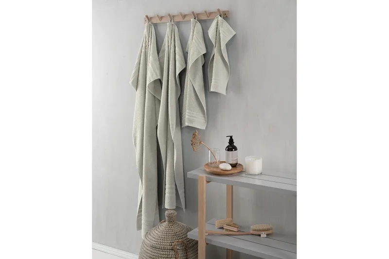 Gjesthåndkle Basic Frotté - Sand - Tekstiler - Tekstiler baderom - Håndklær