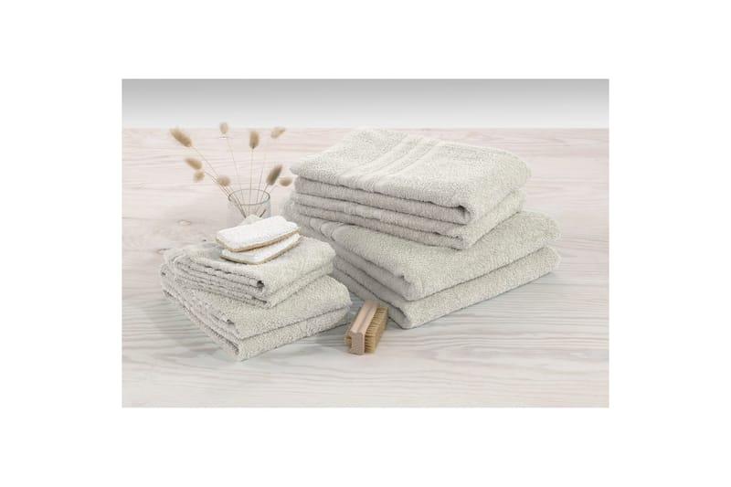 Gjesthåndkle Basic Frotté - Sand - Tekstiler - Tekstiler baderom - Håndklær