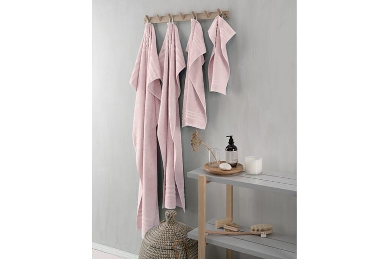 Gästehåndkle Basic Frotté - Rosa - Tekstiler - Tekstiler baderom - Håndklær