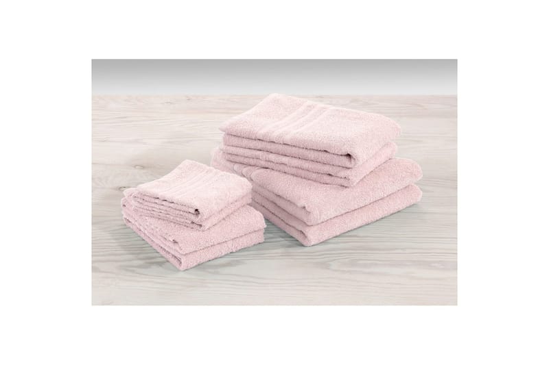 Gästehåndkle Basic Frotté - Rosa - Tekstiler - Tekstiler baderom - Håndklær