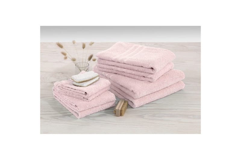 Gästehåndkle Basic Frotté - Rosa - Tekstiler - Tekstiler baderom - Håndklær