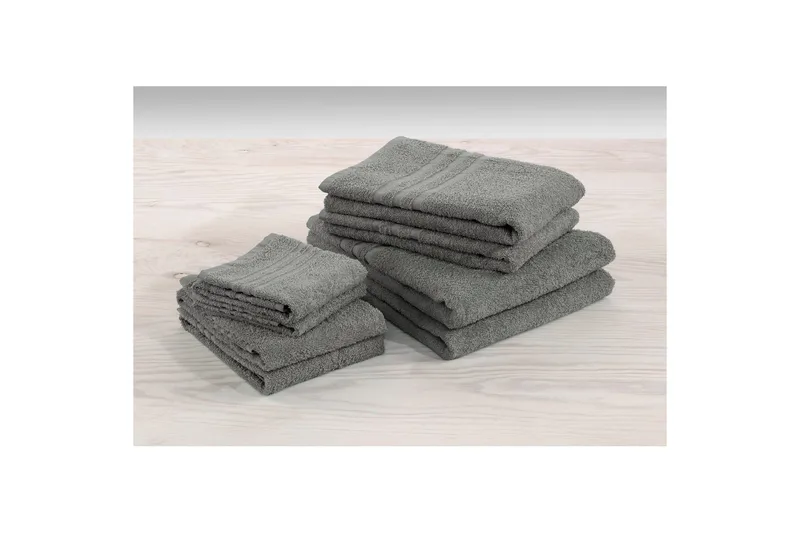 Gjesthåndkle Basic Frotté - Grå - Tekstiler - Tekstiler baderom - Håndklær