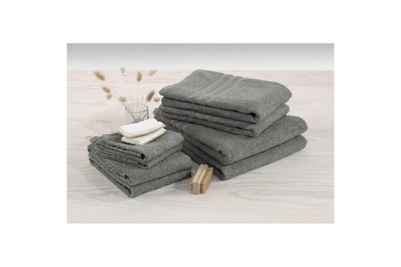 Gjesthåndkle Basic Frotté - Grå - Tekstiler - Tekstiler baderom - Håndklær