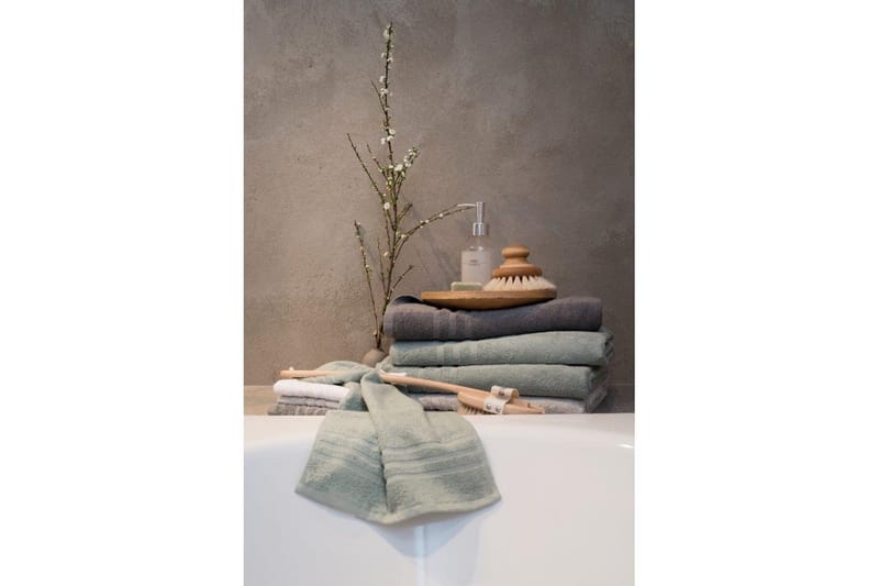 Gjesthåndkle Basic Frotté - Grønn - Tekstiler - Tekstiler baderom - Håndklær