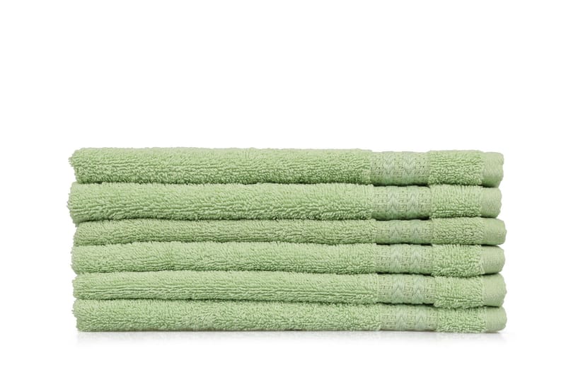 Hobby Håndkle 30x50 cm 6-pk - Grønn - Tekstiler - Tekstiler baderom - Håndklær