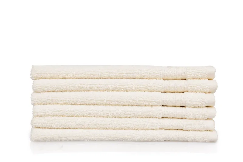 Hobby Håndkle 30x50 cm 6-pk - Creme - Tekstiler - Tekstiler baderom - Håndklær