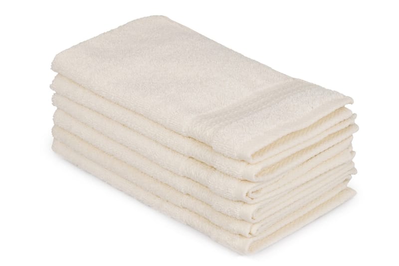 Hobby Håndkle 30x50 cm 6-pk - Creme - Tekstiler - Tekstiler baderom - Håndklær