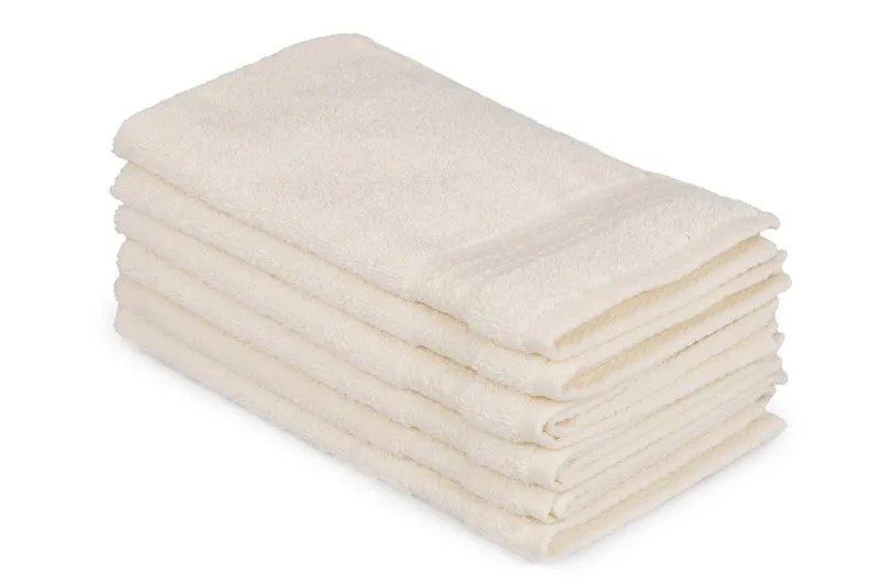 Hobby Håndkle 30x50 cm 6-pk, Creme