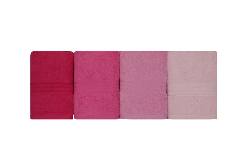 Hobby Håndkle 50x90 cm 4-pk - Rosa - Tekstiler - Tekstiler baderom - Håndklær
