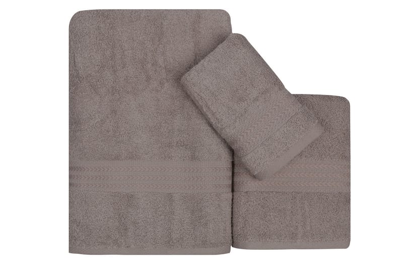Hobby Håndkle Set om 3 - Grå - Tekstiler - Tekstiler baderom - Håndklær