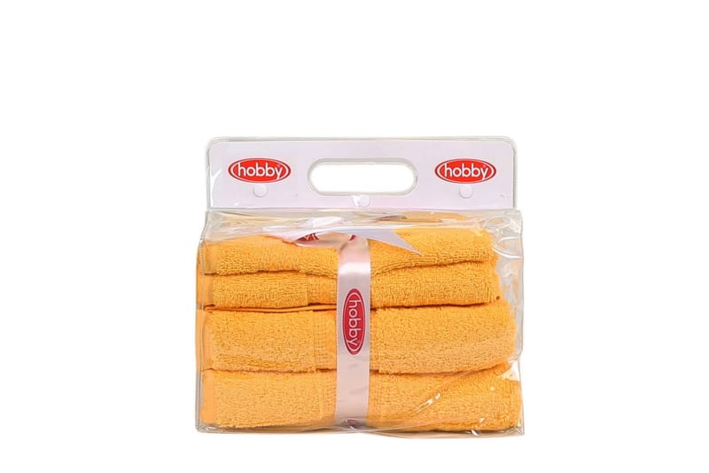 Hobby Håndkle Set om 3 - Mørkegul - Tekstiler - Tekstiler baderom - Håndklær