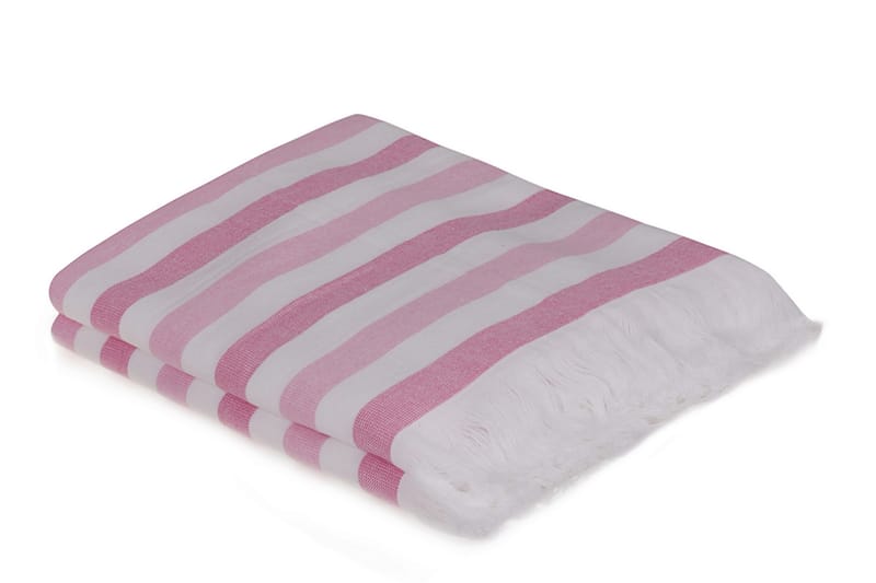Ashburton Strandhåndkle 2-pk - Rosa/Hvit - Strandhåndkle & strandbadelaken - Håndklær og badehåndkle