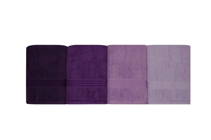 Hobby Badehåndkle 70x140 cm 4-pk - Lilla - Tekstiler - Tekstiler baderom - Håndklær og badehåndkle
