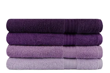 Hobby Badehåndkle 70x140 cm 4-pk - Lilla - Tekstiler - Tekstiler baderom - Håndklær og badehåndkle