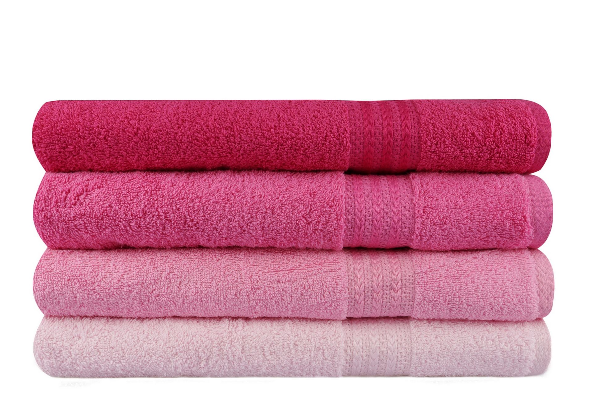 Hobby Badehåndkle 70x140 cm 4-pk - Rosa/Lyserosa - Tekstiler - Tekstiler baderom - Håndklær og badehåndkle
