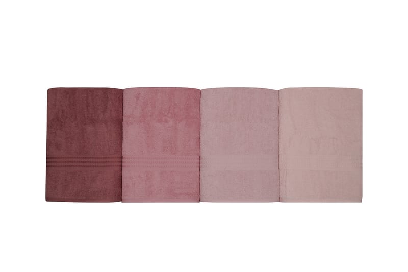 Hobby Badehåndkle 70x140 cm 4-pk - Rosa - Stort badelaken - Håndklær og badehåndkle - Strandhåndkle & strandbadelaken