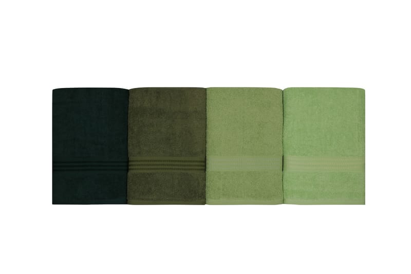 Hobby Badehåndkle 70x140 cm 4-pk - Grønn - Tekstiler - Tekstiler baderom - Håndklær og badehåndkle