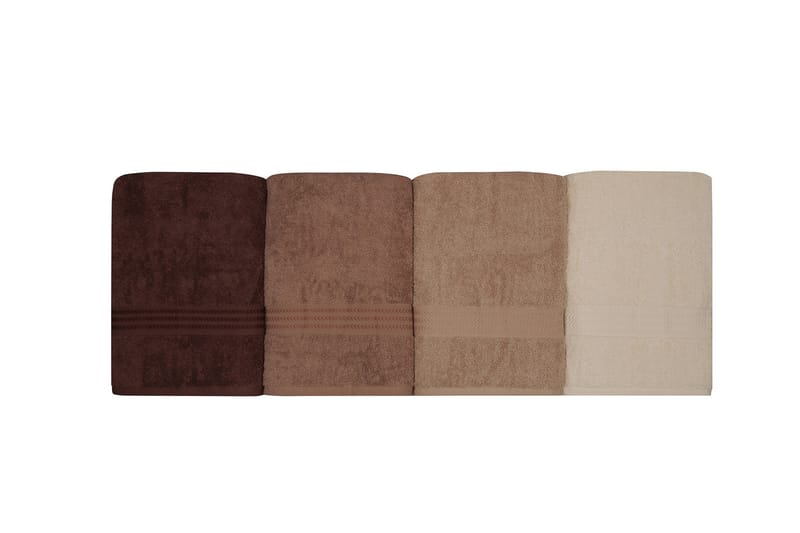 Hobby Badehåndkle 70x140 cm 4-pk - Creme/Beige/Brun - Tekstiler - Tekstiler baderom - Håndklær og badehåndkle