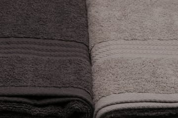 Hobby Badehåndkle 70x140 cm 4-pk - Hvit/Grå/Mørkegrå/Svart - Tekstiler - Tekstiler baderom - Håndklær og badehåndkle