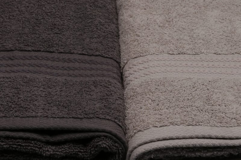 Hobby Badehåndkle 70x140 cm 4-pk - Hvit/Grå/Mørkegrå/Svart - Tekstiler - Tekstiler baderom - Håndklær og badehåndkle