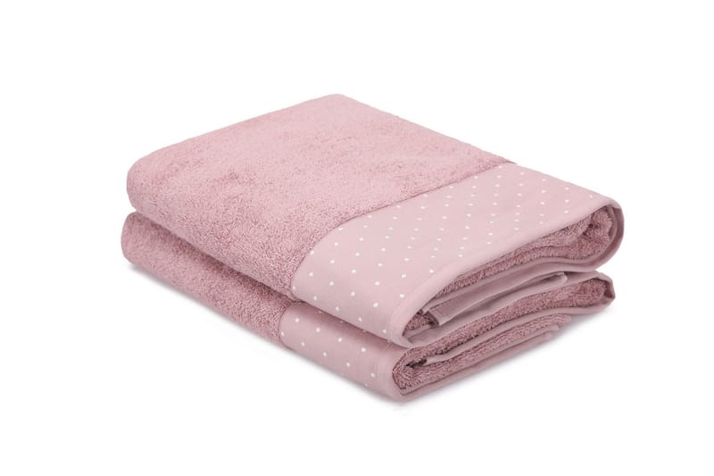 Landercost Badehåndkle 2-pk - Rød/Hvit - Tekstiler - Tekstiler baderom - Håndklær og badehåndkle