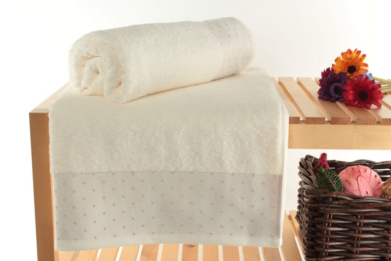 Landercost Badehåndkle 2-pk - Beige/Krem - Tekstiler - Tekstiler baderom - Håndklær og badehåndkle