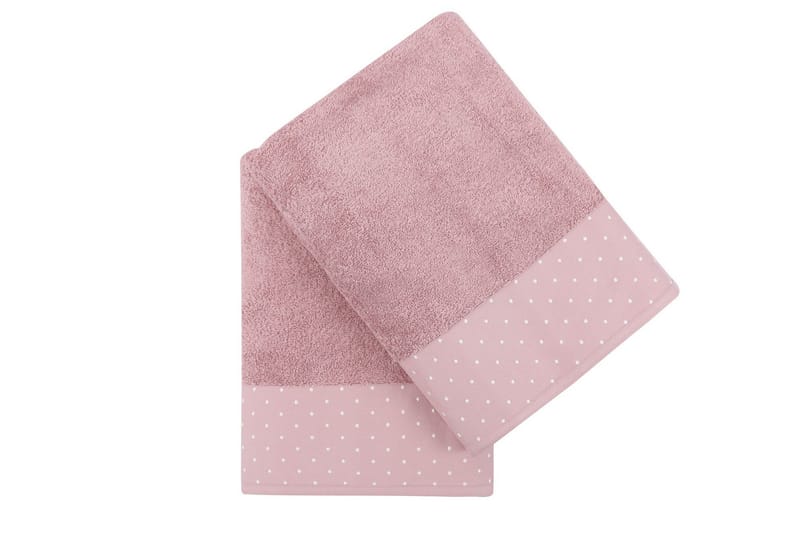 Landercost Badehåndkle 2-pk - Rød/Hvit - Tekstiler - Tekstiler baderom - Håndklær og badehåndkle