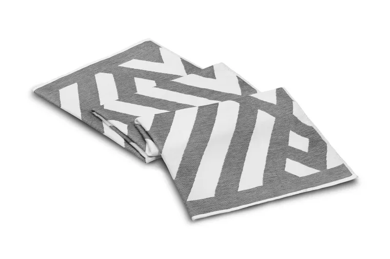 Morghyn Strandhåndkle - Grå/Hvit - Tekstiler - Tekstiler baderom - Håndklær og badehåndkle