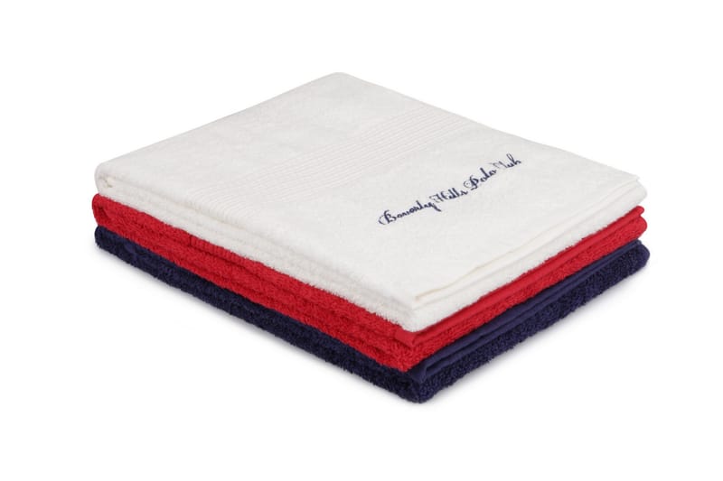 Tarilonte Håndkle 3-pk - Rød/Hvit/Mørkeblå - Håndklær