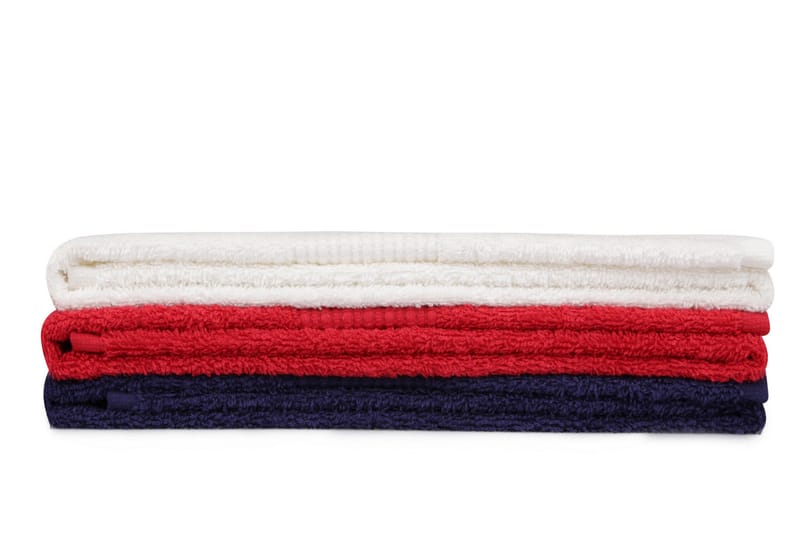 Tarilonte Håndkle 3-pk - Rød/Hvit/Mørkeblå - Håndklær