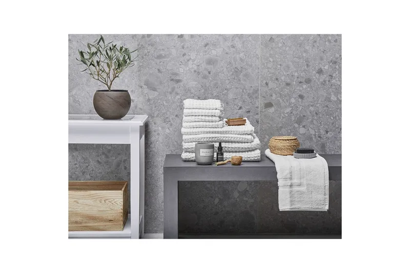 Håndkle Areora sett med 9 Hvit - Hvit - Tekstiler - Tekstiler baderom - Håndklær