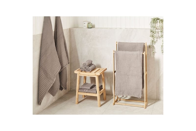Håndkle Areora sett med 9 Taupe - Taupe - Tekstiler - Tekstiler baderom - Håndklær