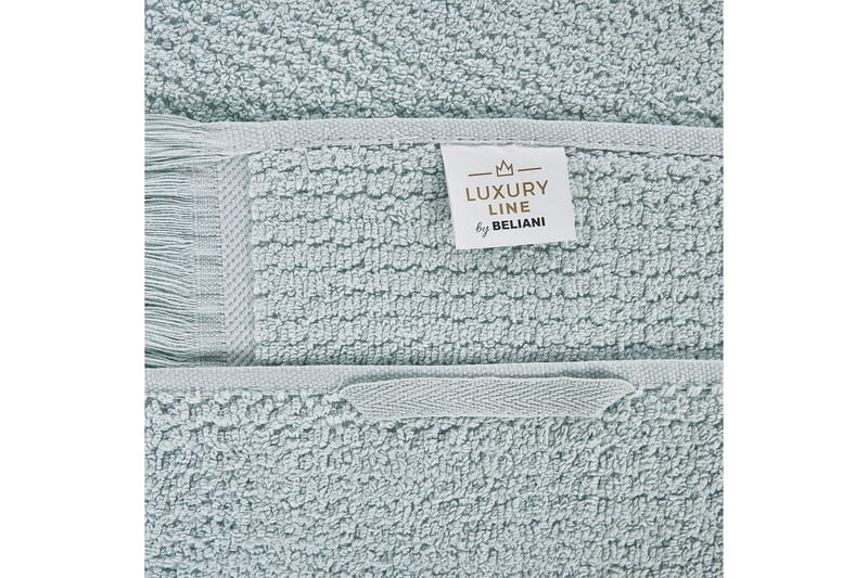 Håndkle Atiu sett på 2 Grønn - Grønn - Tekstiler - Tekstiler baderom - Håndklær og badehåndkle