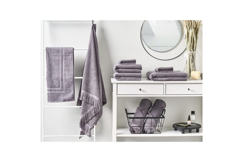 Håndkle Atiu sett på 9 Grå - Grå - Tekstiler - Tekstiler baderom - Håndklær