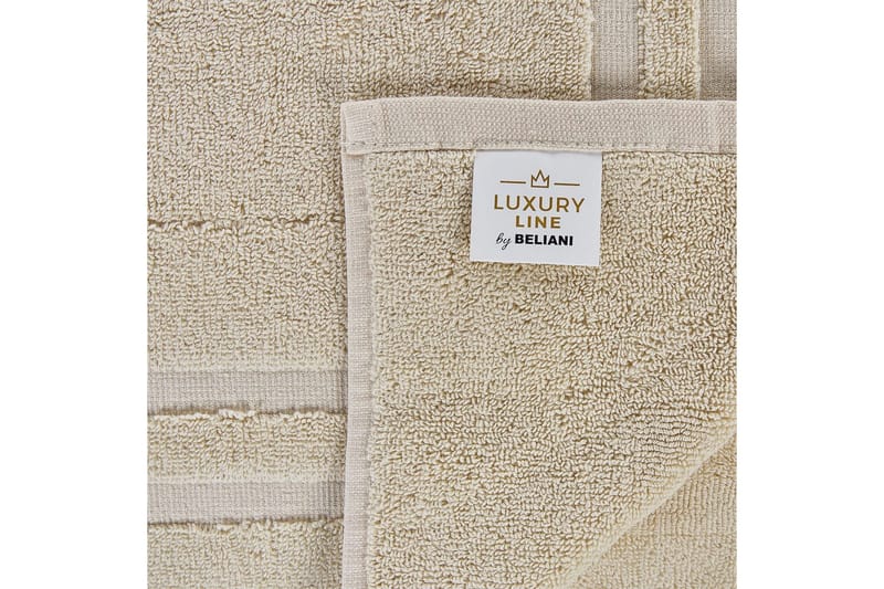 Håndkle Atiu sett på 9 Beige - Beige - Tekstiler - Tekstiler baderom - Håndklær