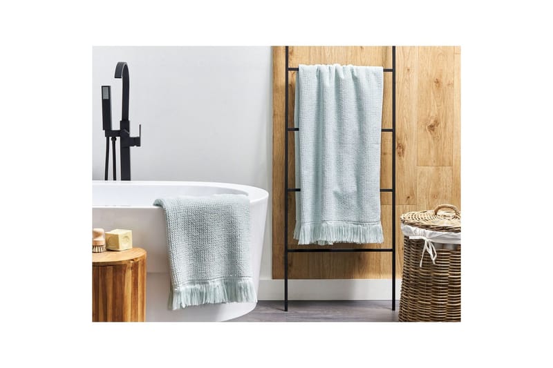 Håndkle Atiu sett på 2 Grønn - Grønn - Tekstiler - Tekstiler baderom - Håndklær og badehåndkle