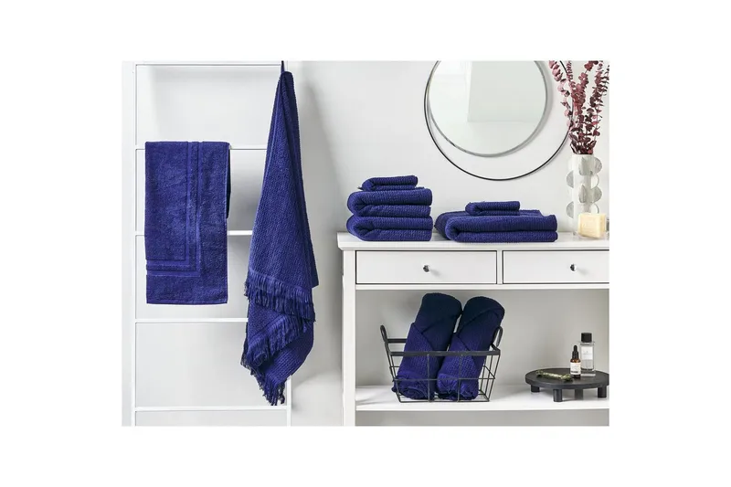 Håndkle Atiu sett på 9 Blå - Blå - Tekstiler - Tekstiler baderom - Håndklær