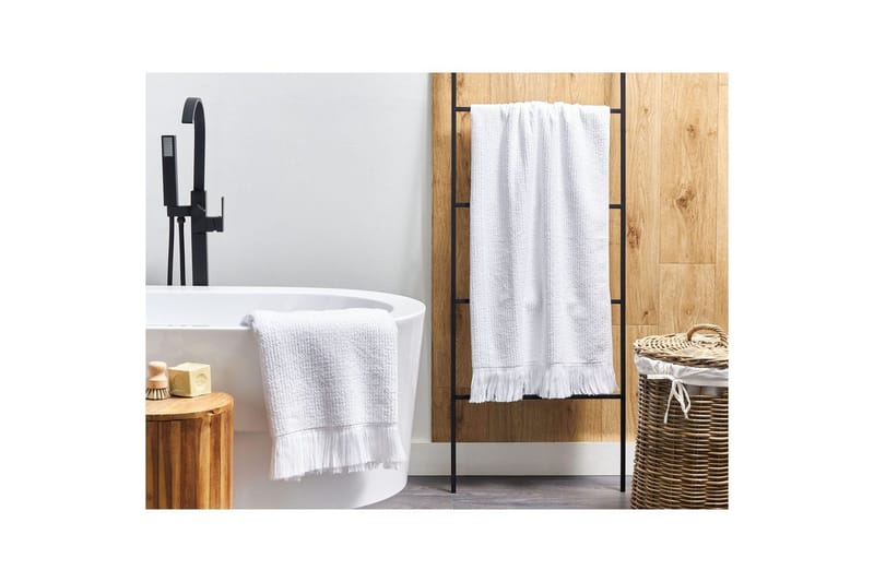 Håndkle Atiu sett på 2 Hvit - Hvit - Tekstiler - Tekstiler baderom - Håndklær og badehåndkle